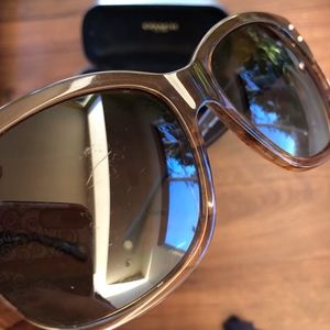 Coach Polarized Brown Horn sunglasses